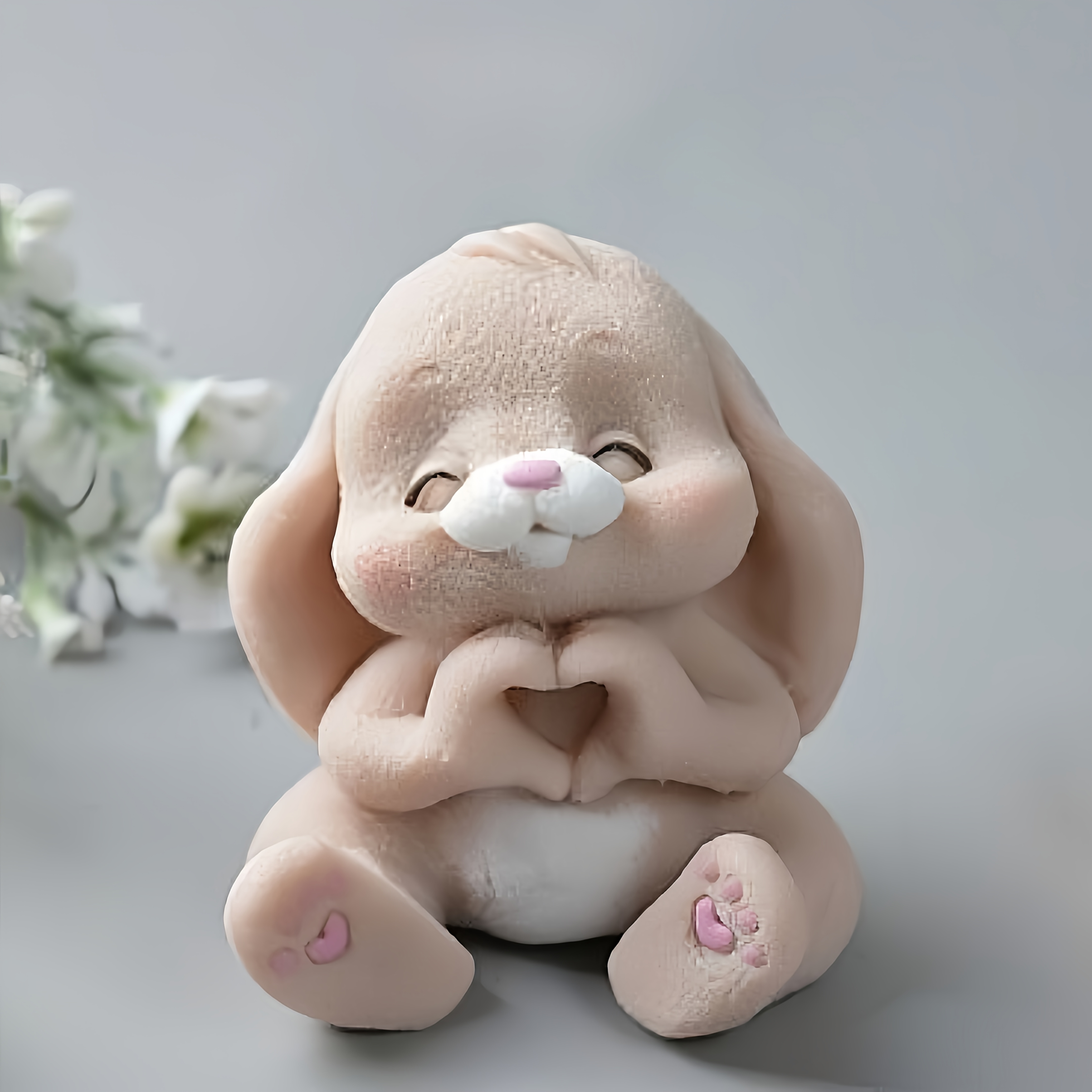 Soap Making Bar - 1pc Adorable Rabbit Resin Silicone Mold