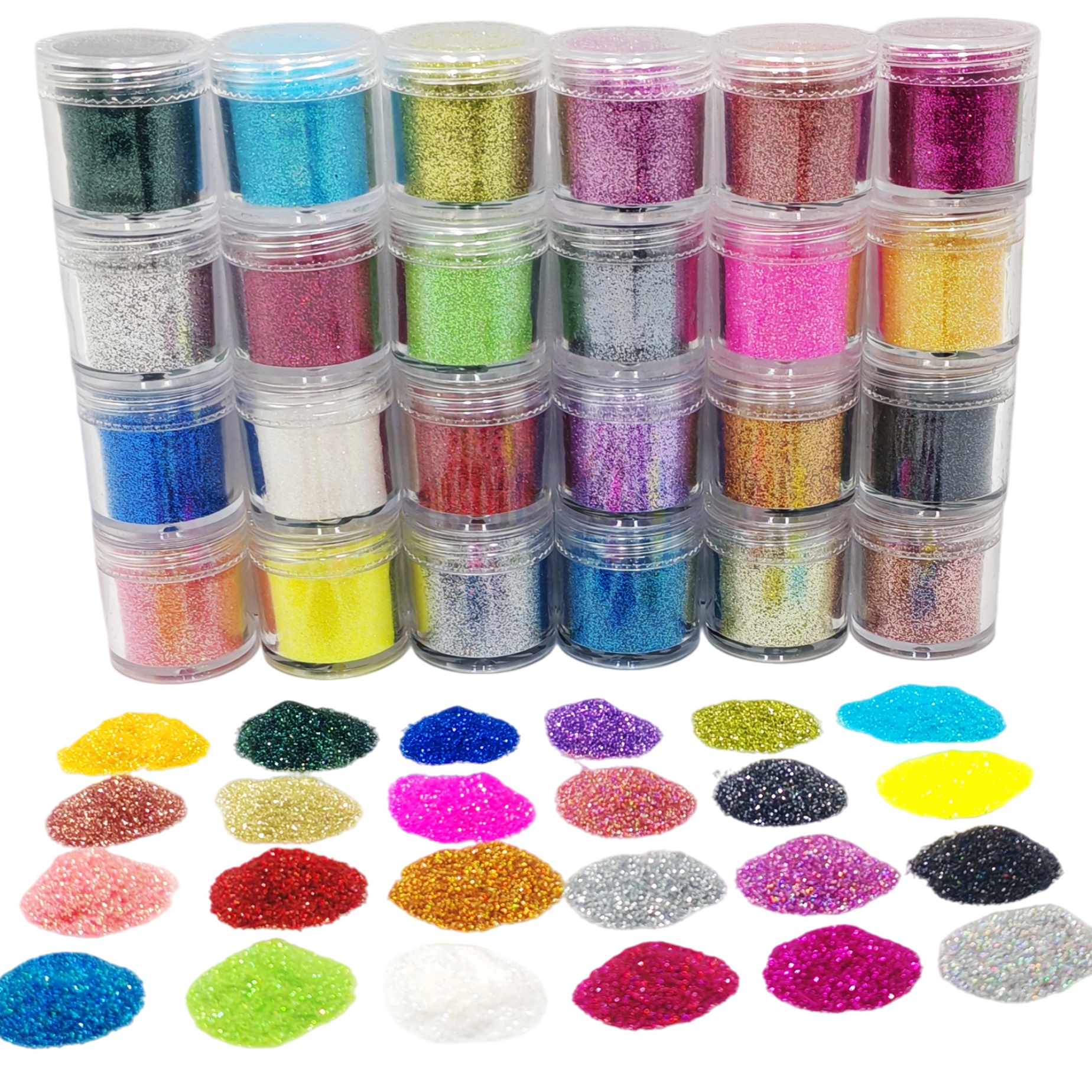 Soap Making Book - 24-Color Cosmetic Iridescent Holographic Fine Glitter