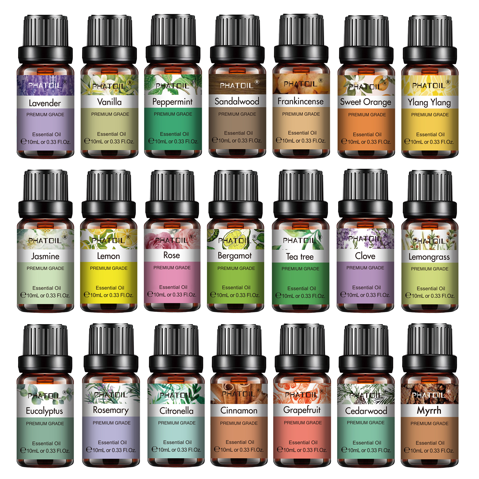 Soap Making Ingredients - PHATOIL 10ml Essential Oils Pure Natural