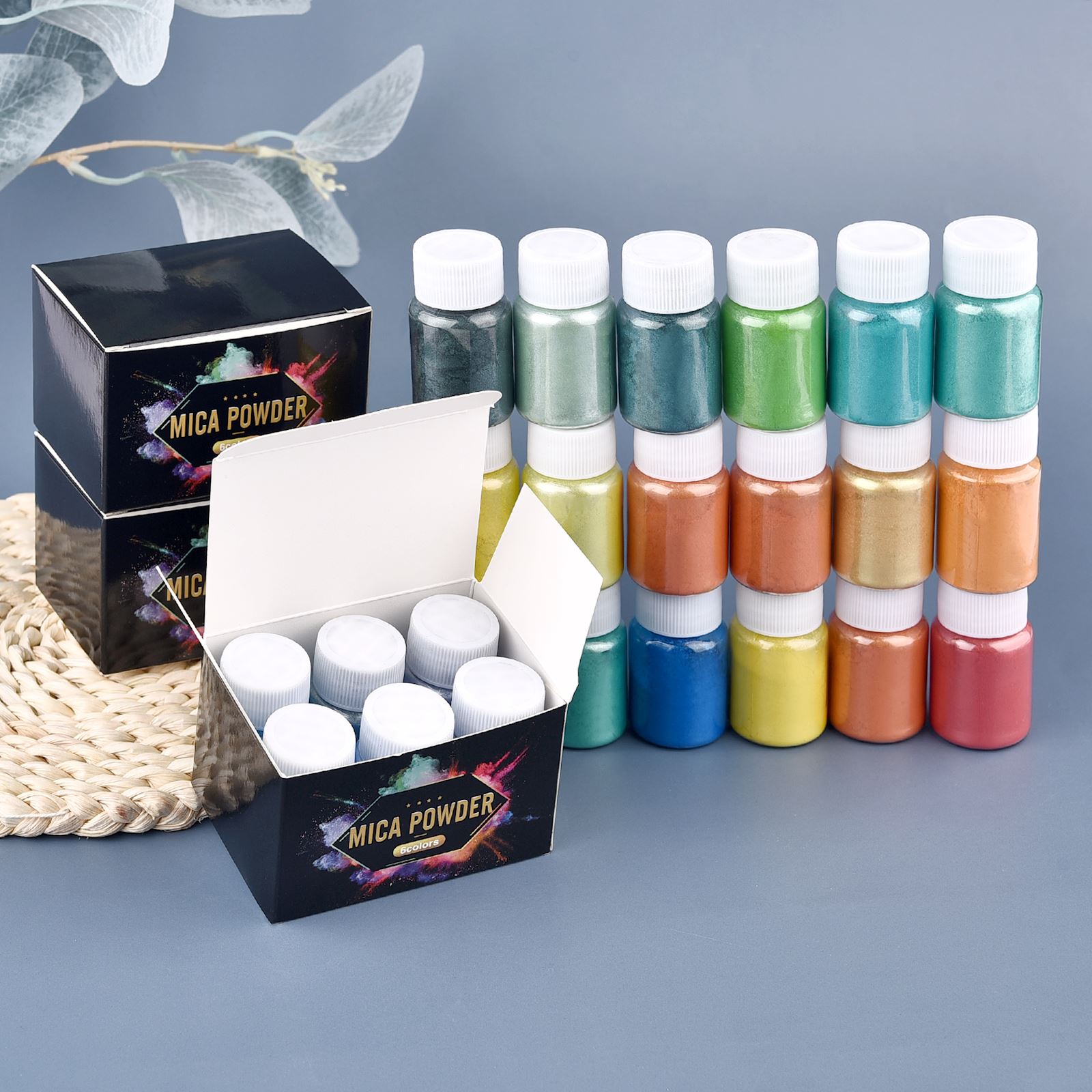 6Color/ Box Epoxy Mica Powder  - đánh giá và giá Soap Making Book