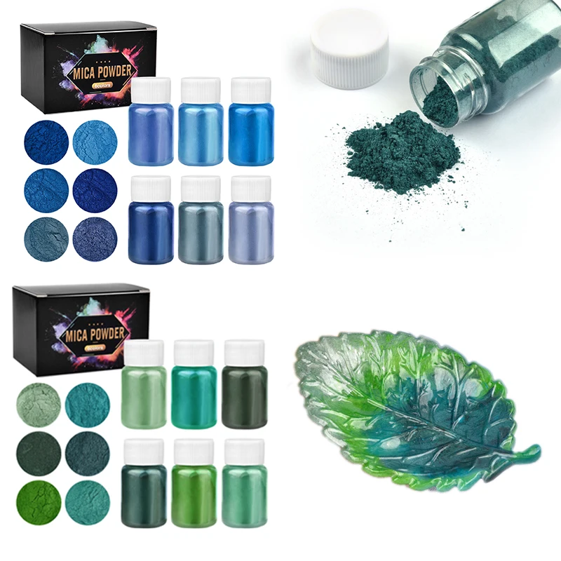 6Color/ Box Epoxy Mica Powder  - đánh giá và giá Soap Making Book
