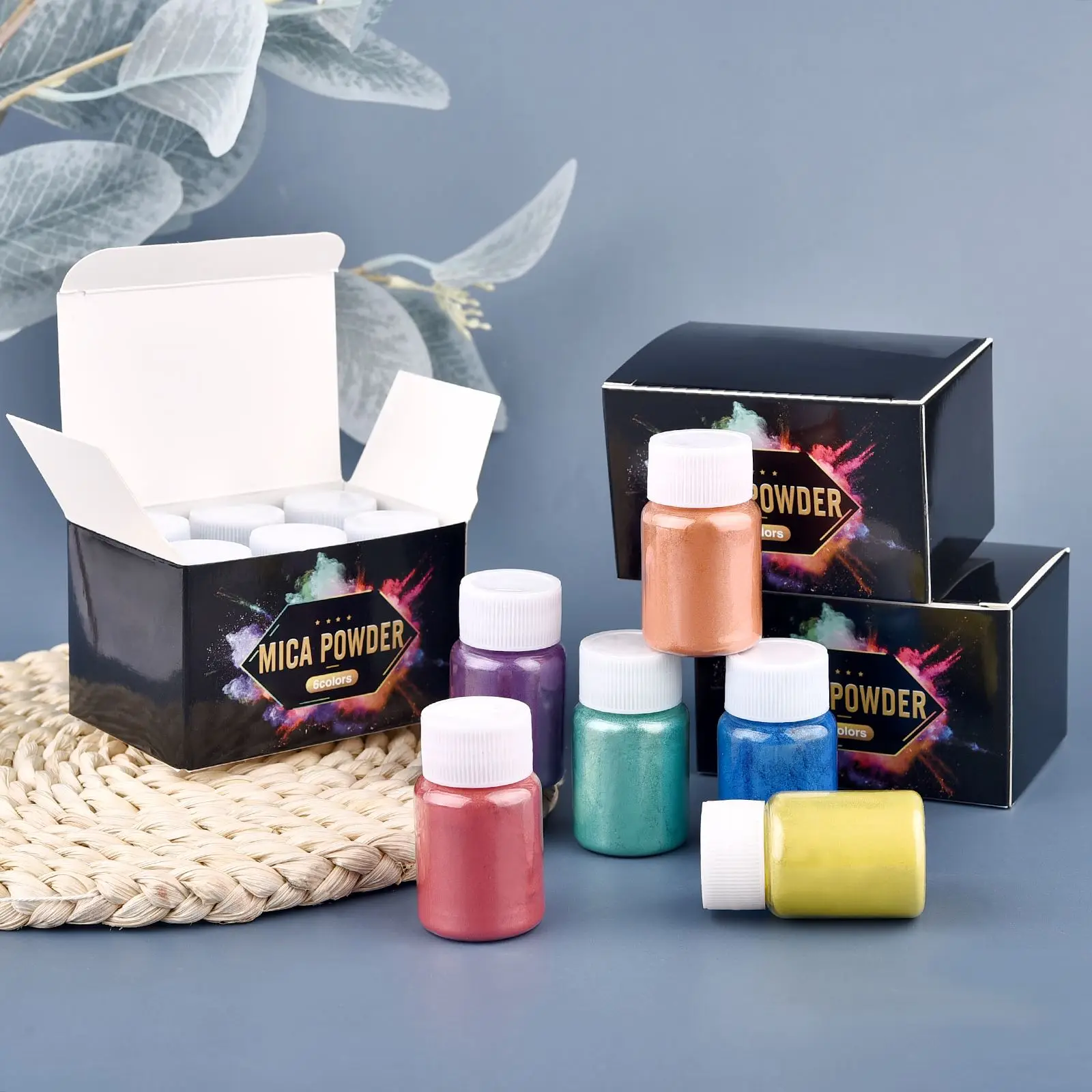 6Color/ Box Epoxy Mica Powder  - đánh giá và giá Soap Making Book