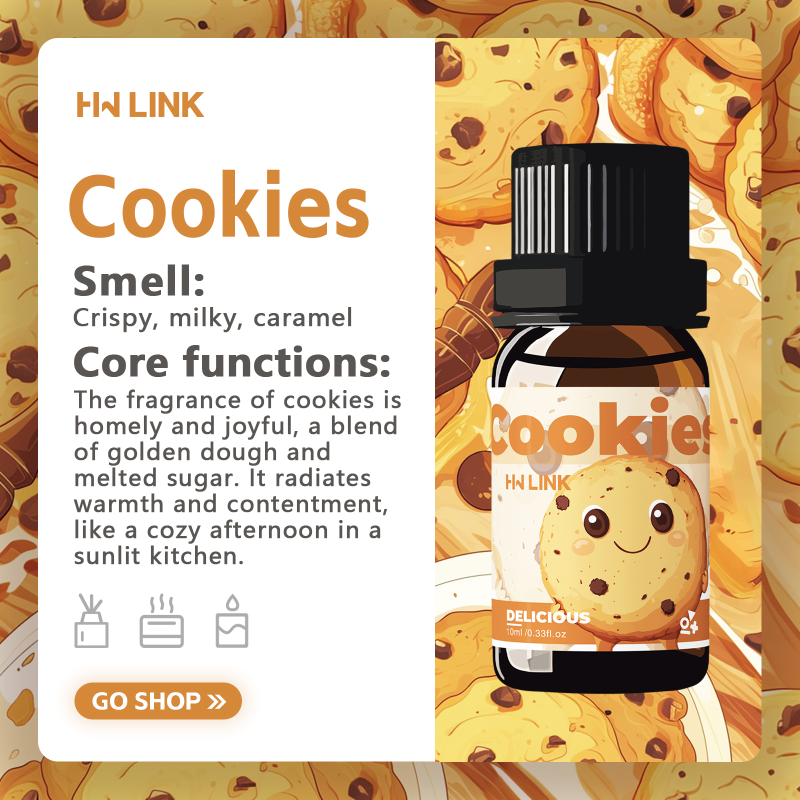 10ml Cookies Essential Oils Pe - đánh giá và giá Soap Making Ingredients