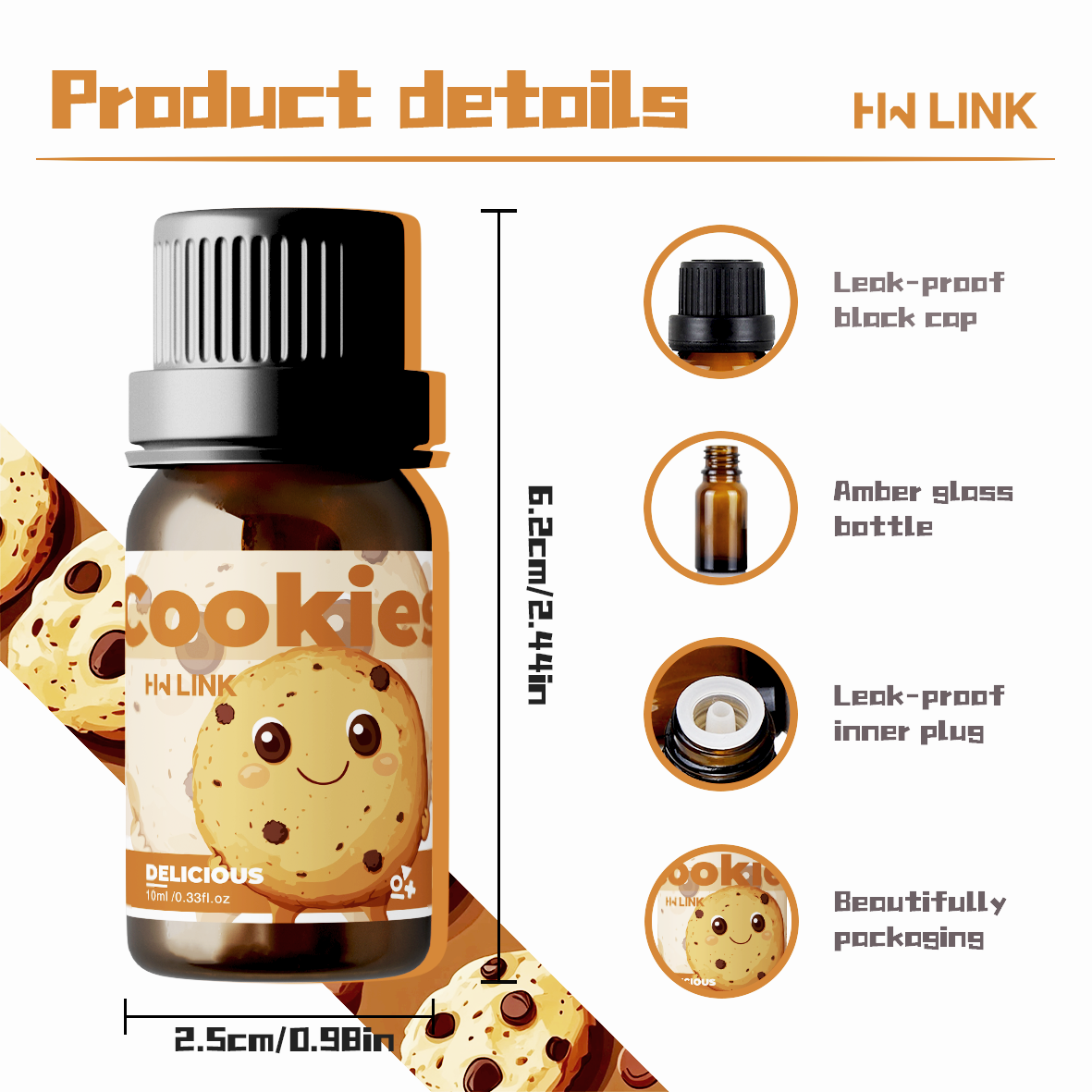 10ml Cookies Essential Oils Pe - đánh giá và giá Soap Making Ingredients