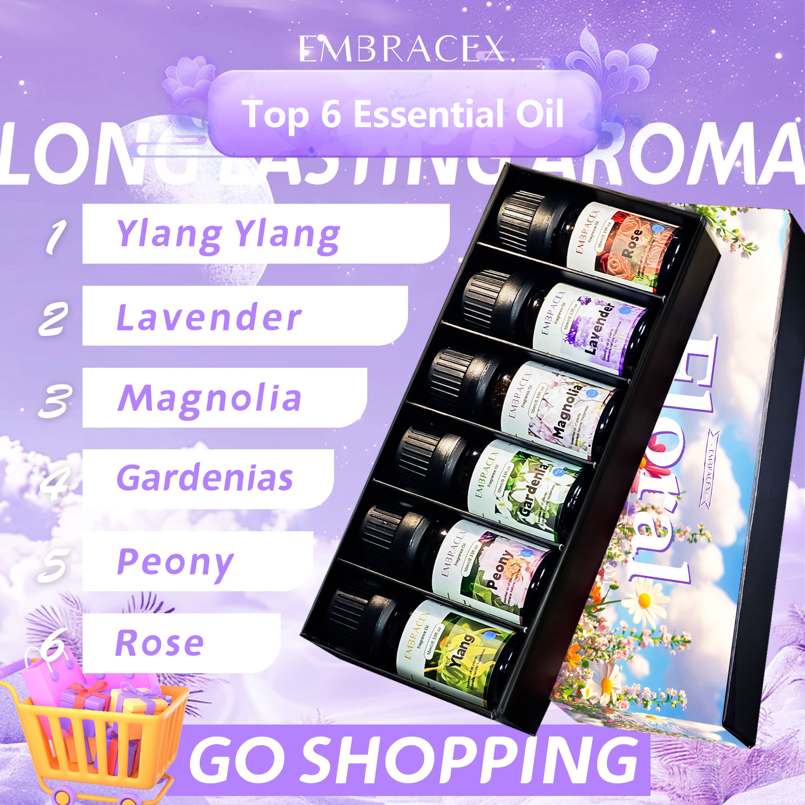 6PC/1PC 10ML Floral Essential  - đánh giá và giá Soap Making Friends