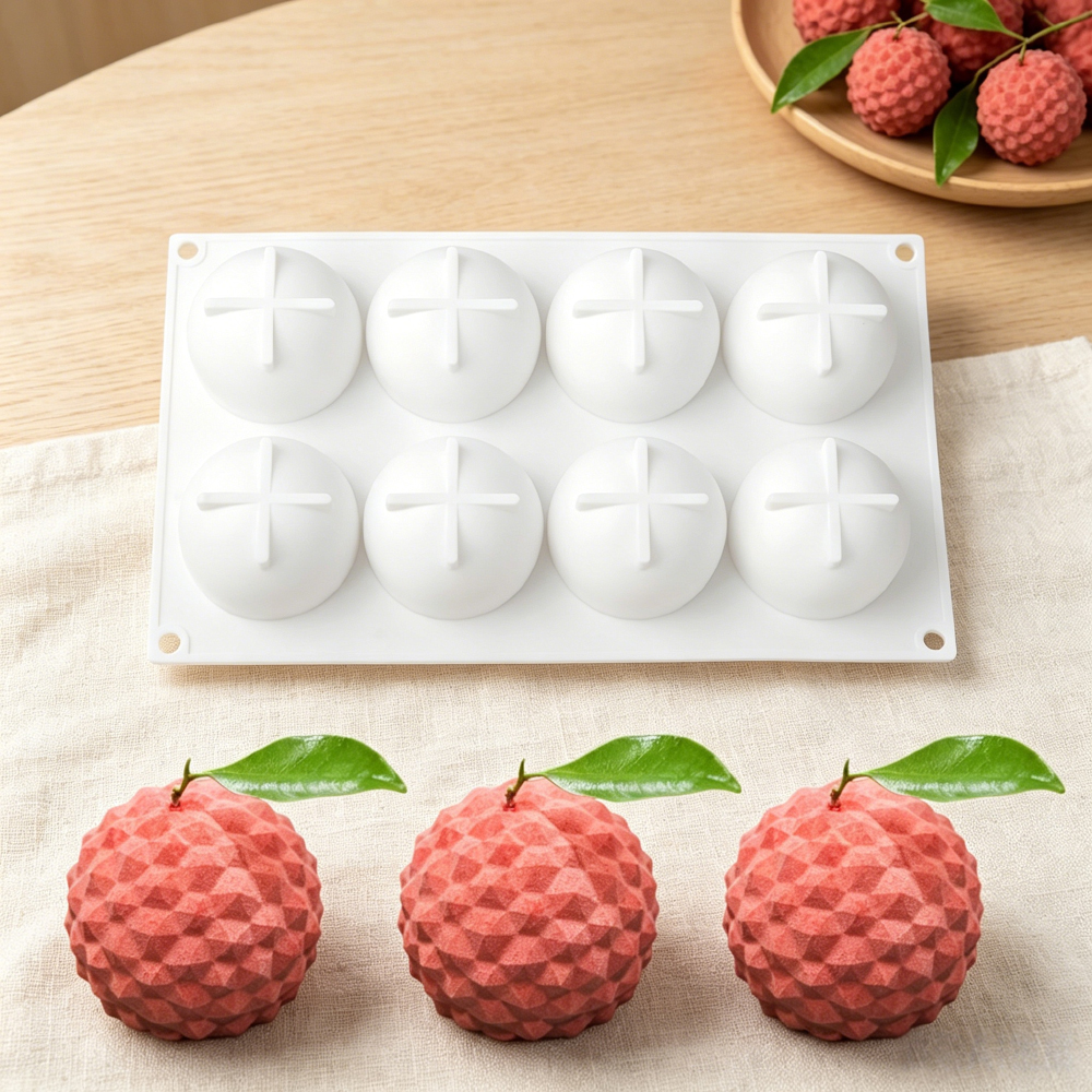 8‑Cavity Lychee Silicone Mold  - đánh giá và giá Soap Making Bar
