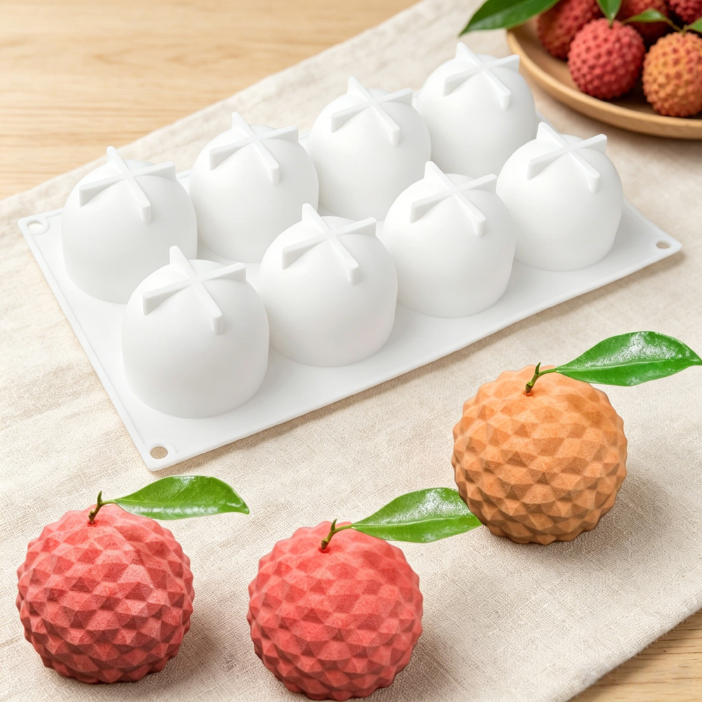 8‑Cavity Lychee Silicone Mold  - đánh giá và giá Soap Making Bar