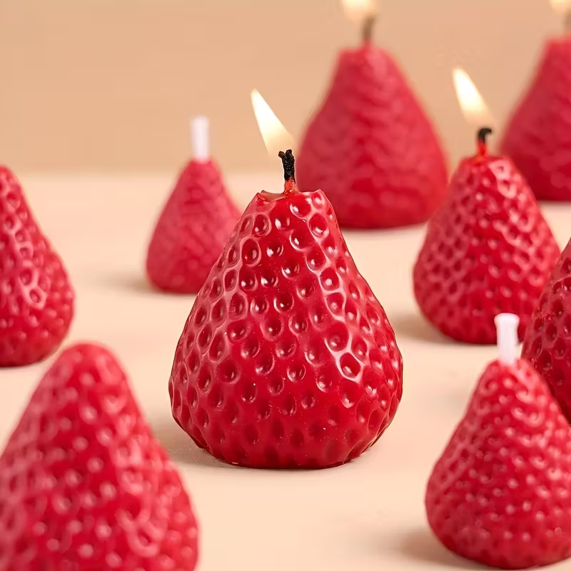 Strawberry Silicone Candle Mol - đánh giá và giá Soap Making Bar