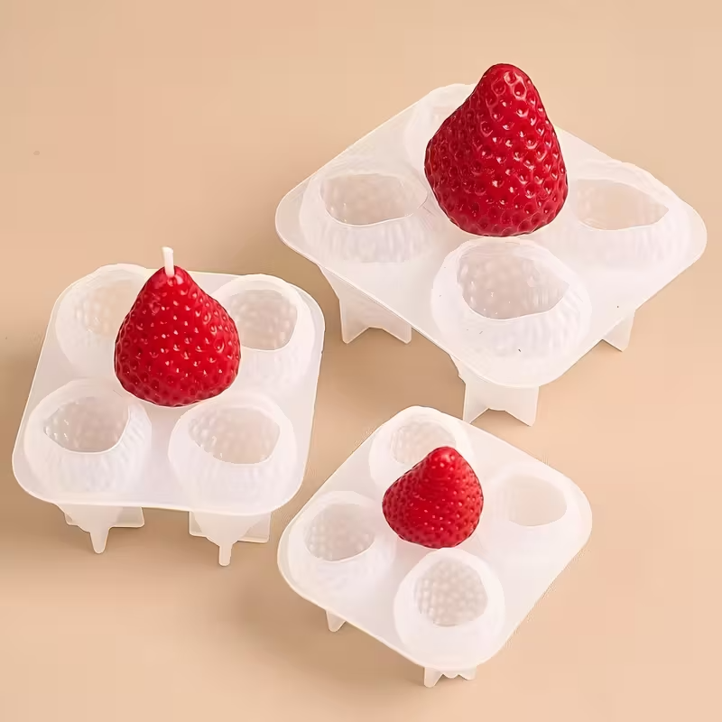 Strawberry Silicone Candle Mol - đánh giá và giá Soap Making Bar