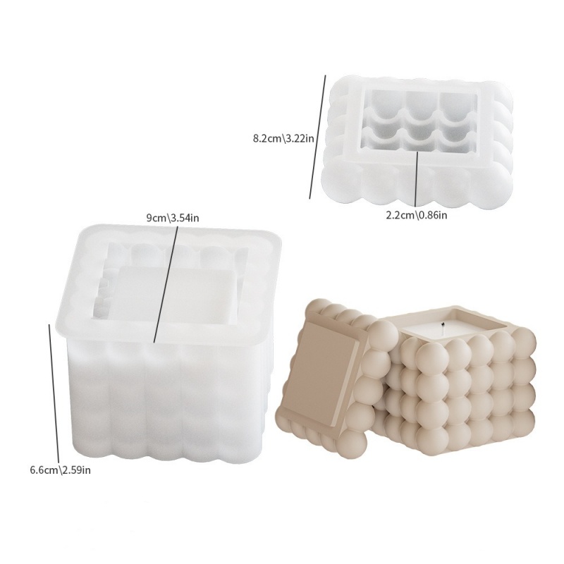 DIY 3D Bubble Cube Candle Sili - đánh giá và giá Soap Making Book