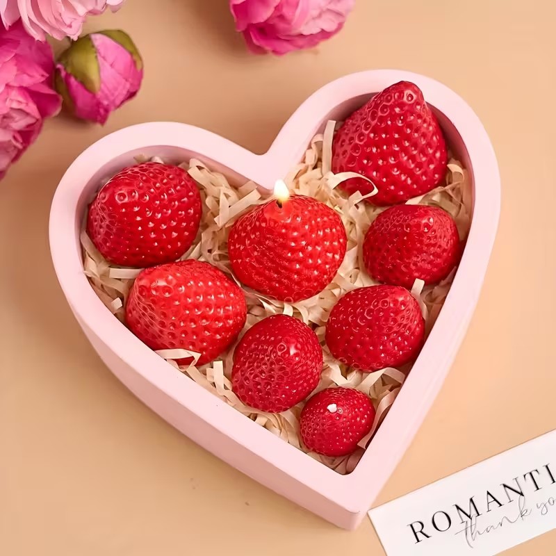 Strawberry Silicone Candle Mol - đánh giá và giá Soap Making Bar