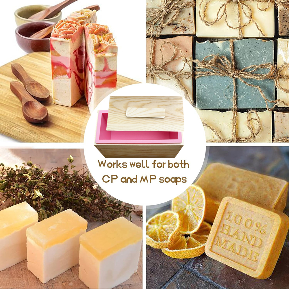 Rectangle Wooden Box Soap Mold - đánh giá và giá Soap Making Book