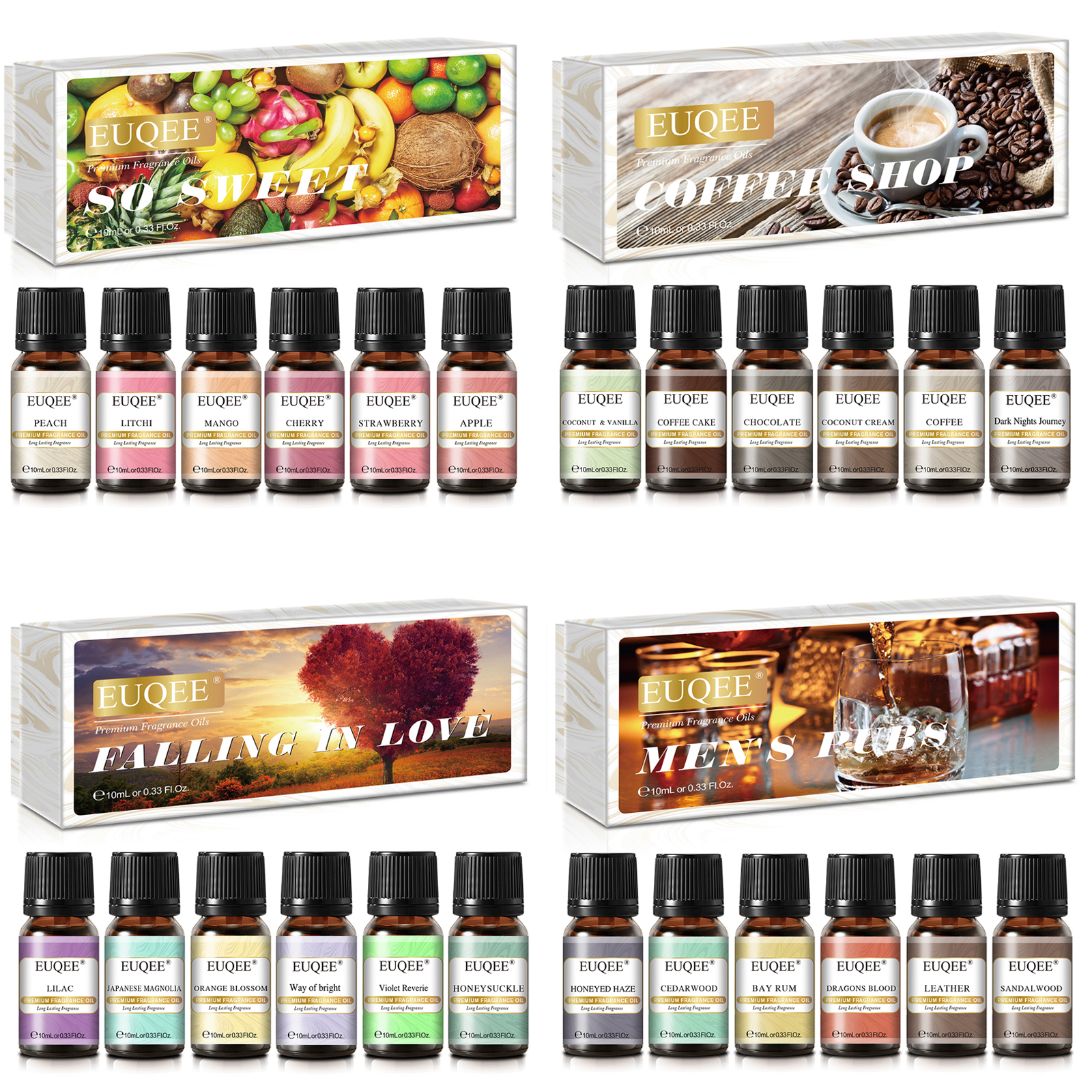 EUQEE 6pcs Fragrance Oils Set  - đánh giá và giá Soap Making Ingredients