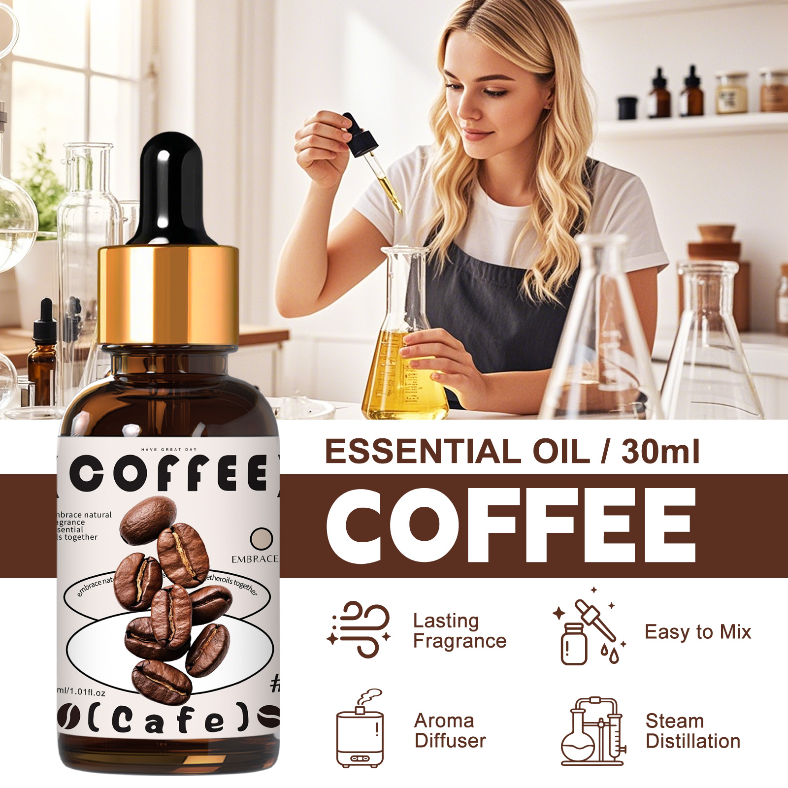 30ml Coffee Essential Oil  For - đánh giá và giá Soap Making Friends