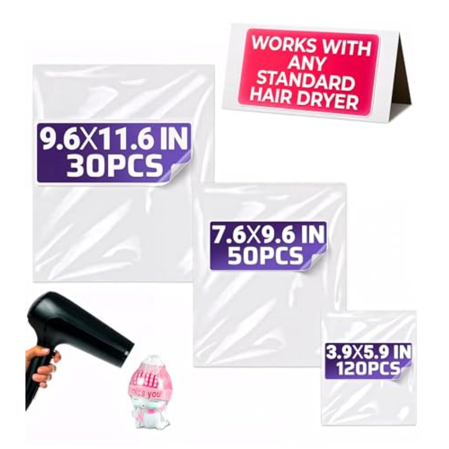 200 Pcs Heat Shrink Wrap Bags  - đánh giá và giá Shrink Wrap Pvc