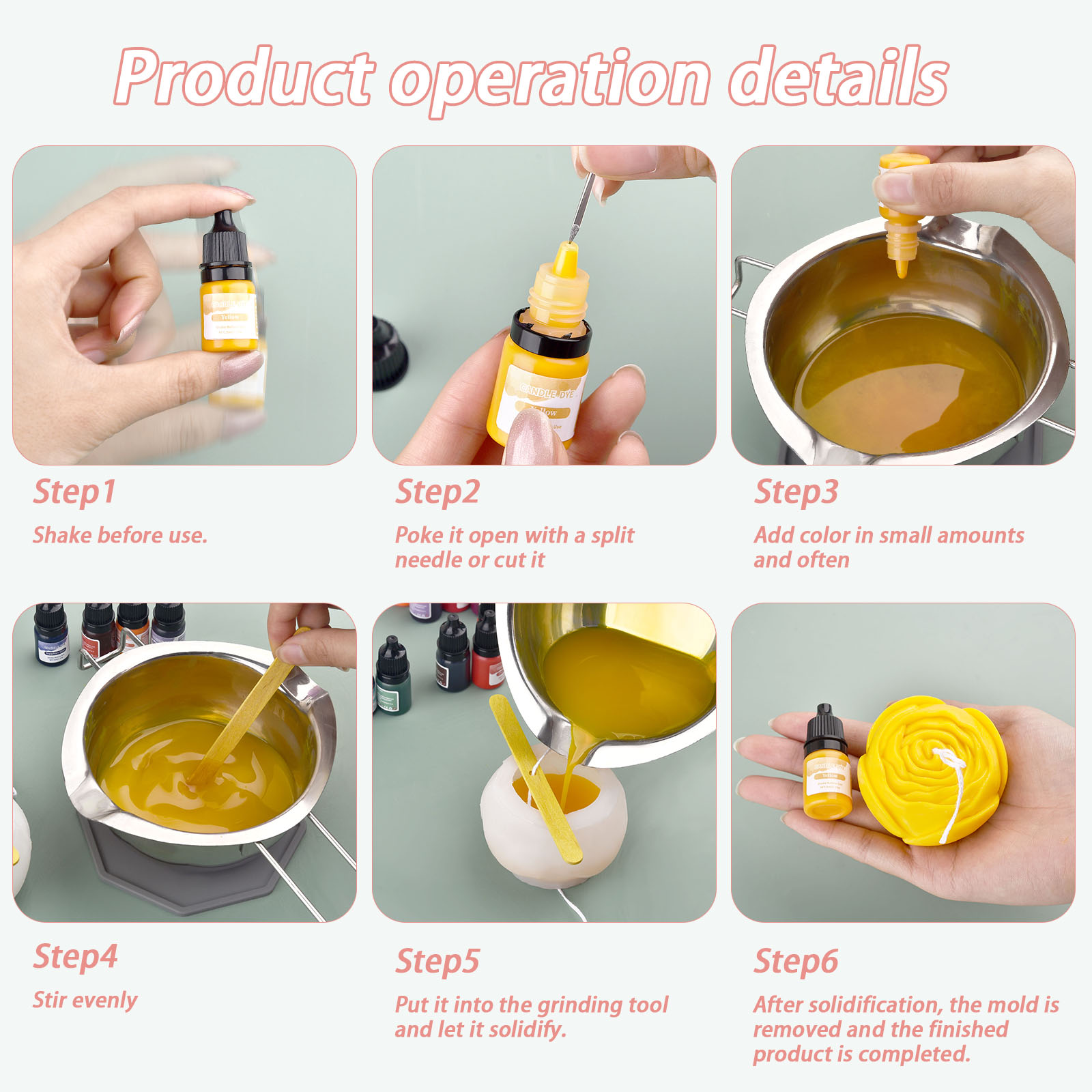5ml/Bottle Candle Wax Pigment  - đánh giá và giá Soap Making Ingredients