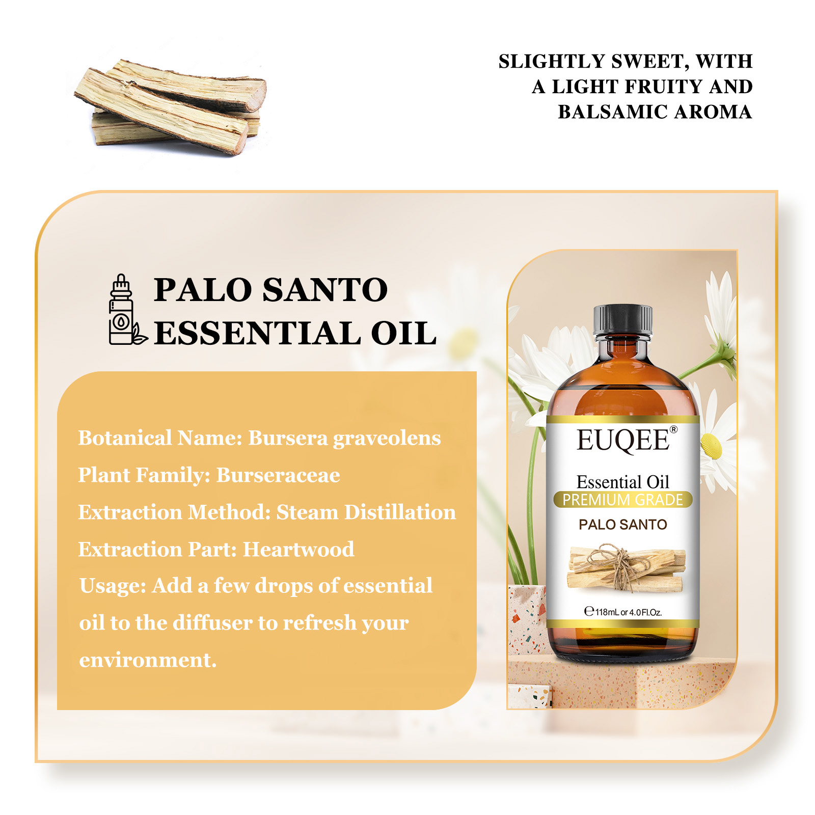 EUQEE 118ml Essential Oil Palo - đánh giá và giá Soap Making Ingredients