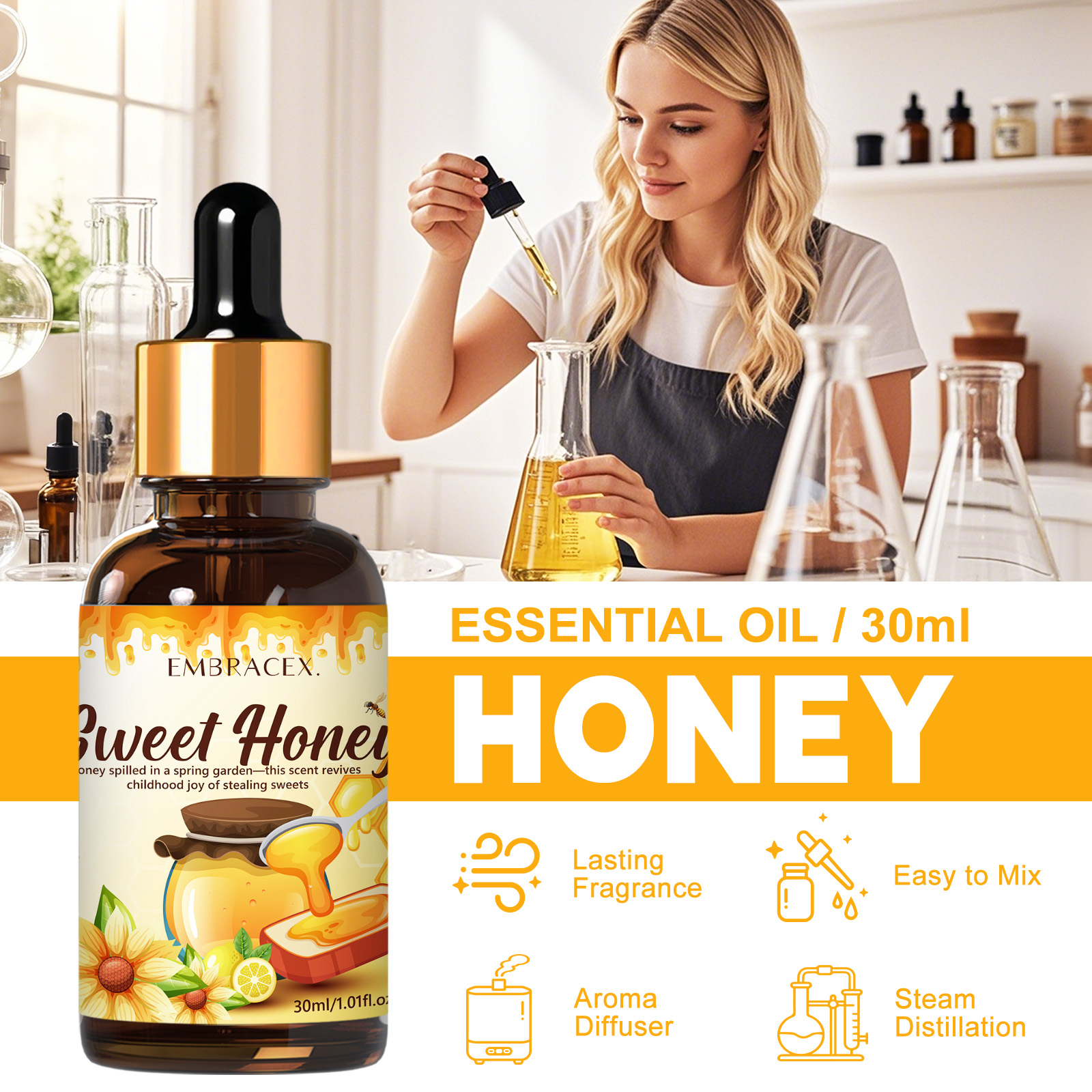 30ml Honey Essential Oil Food  - đánh giá và giá Soap Making Friends