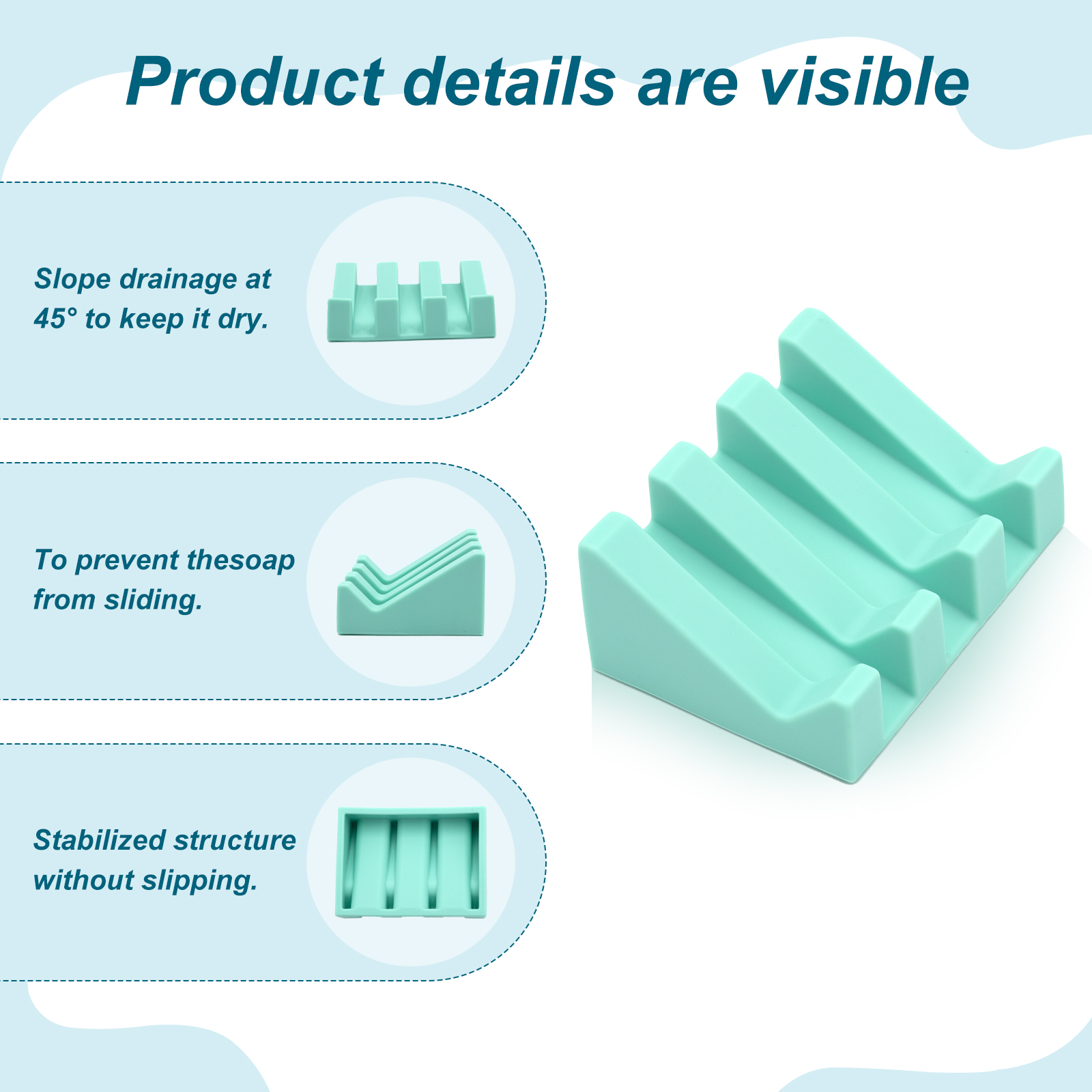 1pc silicone drainage soapdish - đánh giá và giá Soap Making Machine