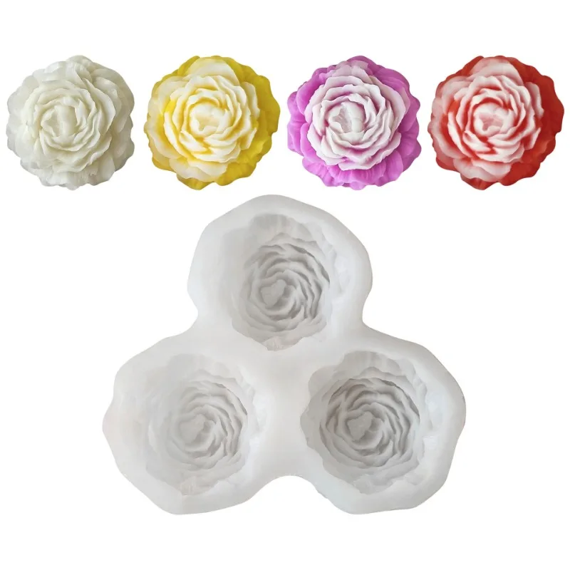 Peony Flower Candle Silicone M - đánh giá và giá Soap Making Bar